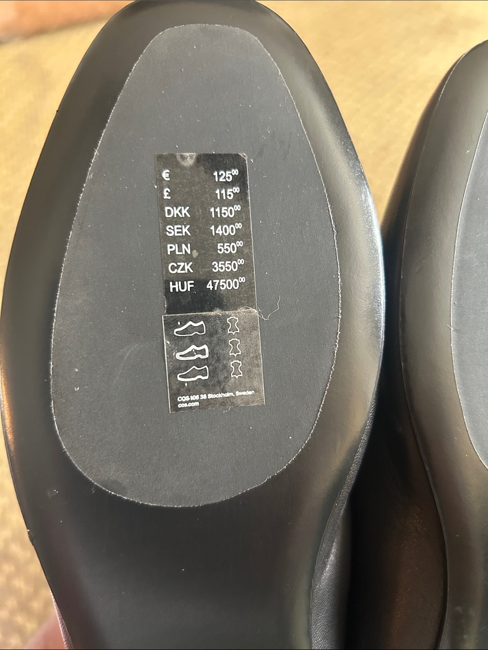 COS Black Leather Strap Mary Jane Flats - Picture 6 of 6